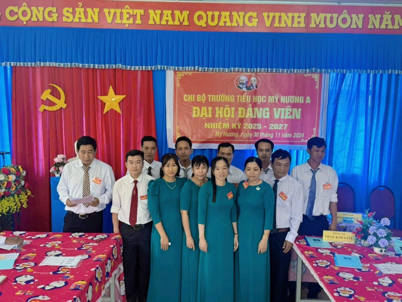 CHI BỘ TRƯỜNG TIỂU HỌC MỸ HƯƠNG A TỔ CHỨC ĐẠI HỘI ĐẢNG VIÊN NHIỆM KỲ 2025 - 2027